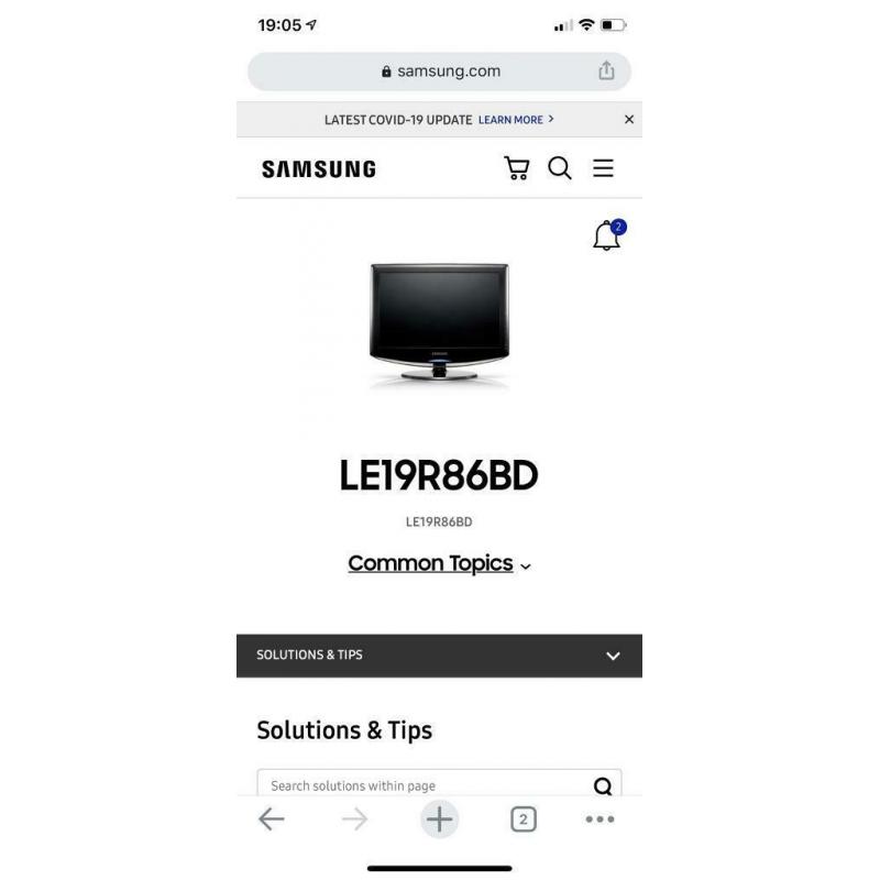 Samsung LE19R86BD 19? TV