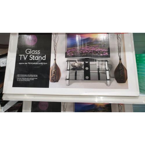 Glass TV stand mount black new boxed