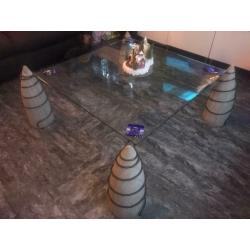 designer unusual glass table