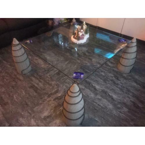 designer unusual glass table