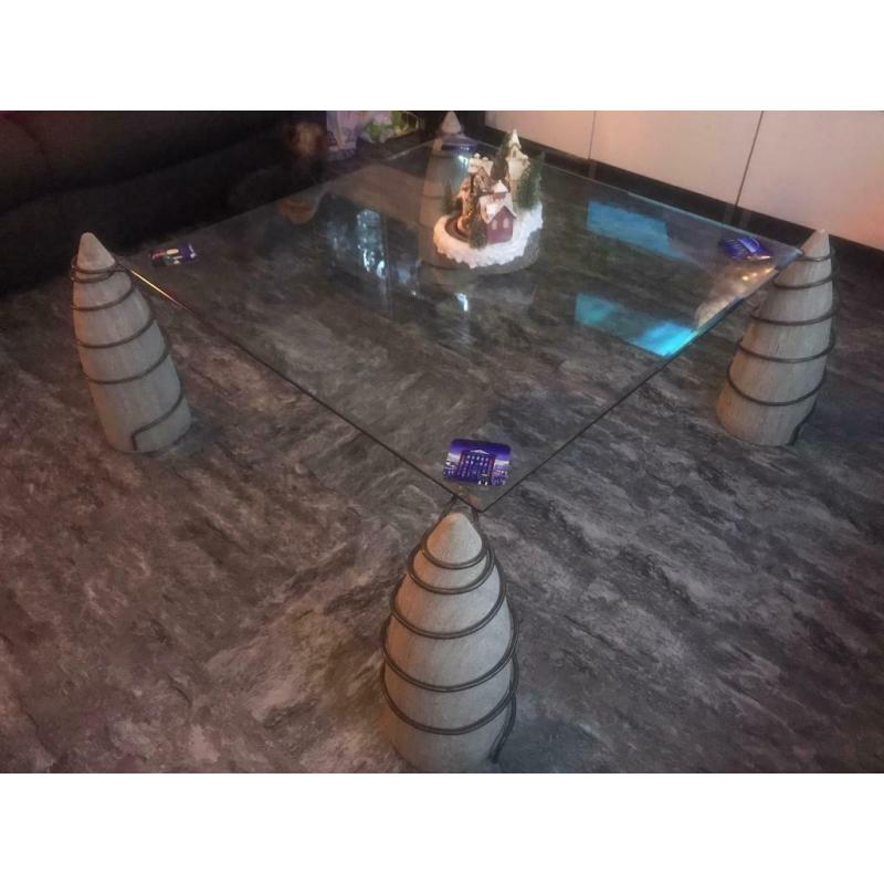 designer unusual glass table