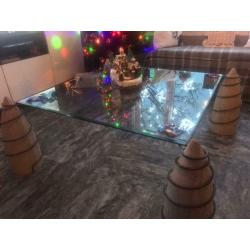designer unusual glass table
