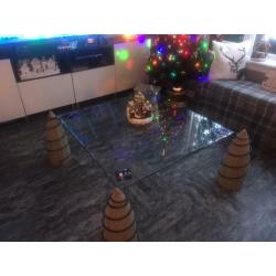 designer unusual glass table