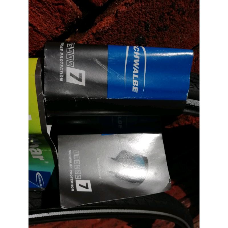 NEW - Schwalbe Marathon Plus Road Bike Tyres 700 x 25 - Puncture Guard