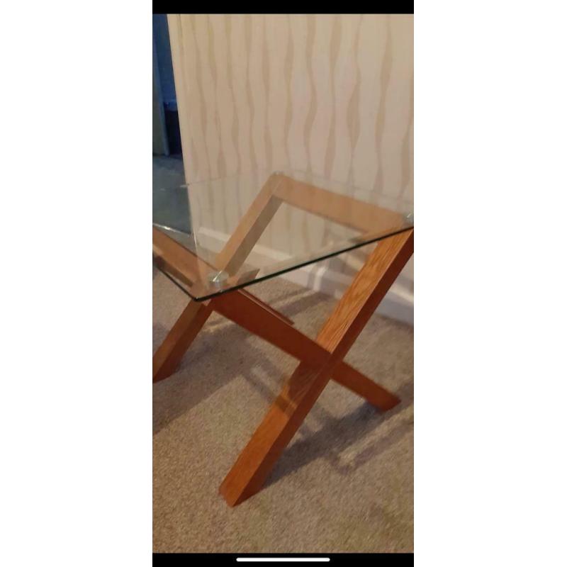TV stand and glass table