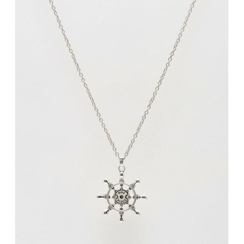 Boat Wheel Necklace In grey