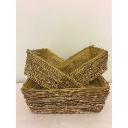 5 Gold Organza Lined Baskets Christmas Gifts Hampers