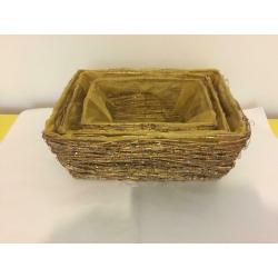5 Gold Organza Lined Baskets Christmas Gifts Hampers