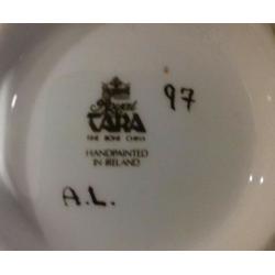 Royal Tara Ireland Fine Bone China Unusual Hand Painted Swirl Vase Harvest Gold