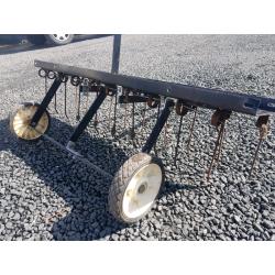 Small quad ride on lawnmower tractor spring tyne grass harrows