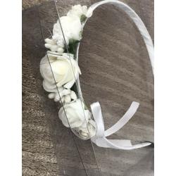 Brand New White Girl Headband Christmas Wedding Party Flower Girl First Communion Accessories