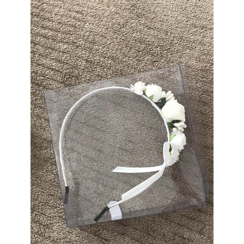 Brand New White Girl Headband Christmas Wedding Party Flower Girl First Communion Accessories