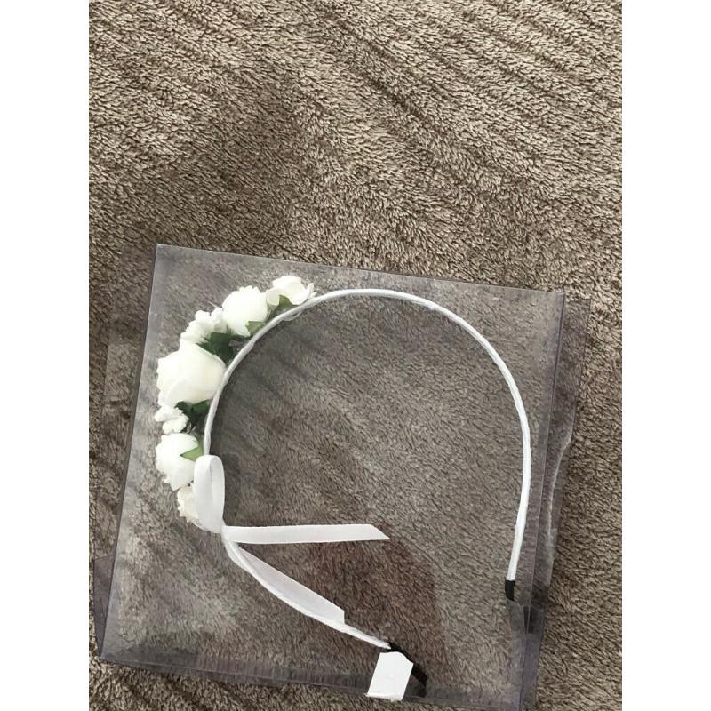 Brand New White Girl Headband Christmas Wedding Party Flower Girl First Communion Accessories