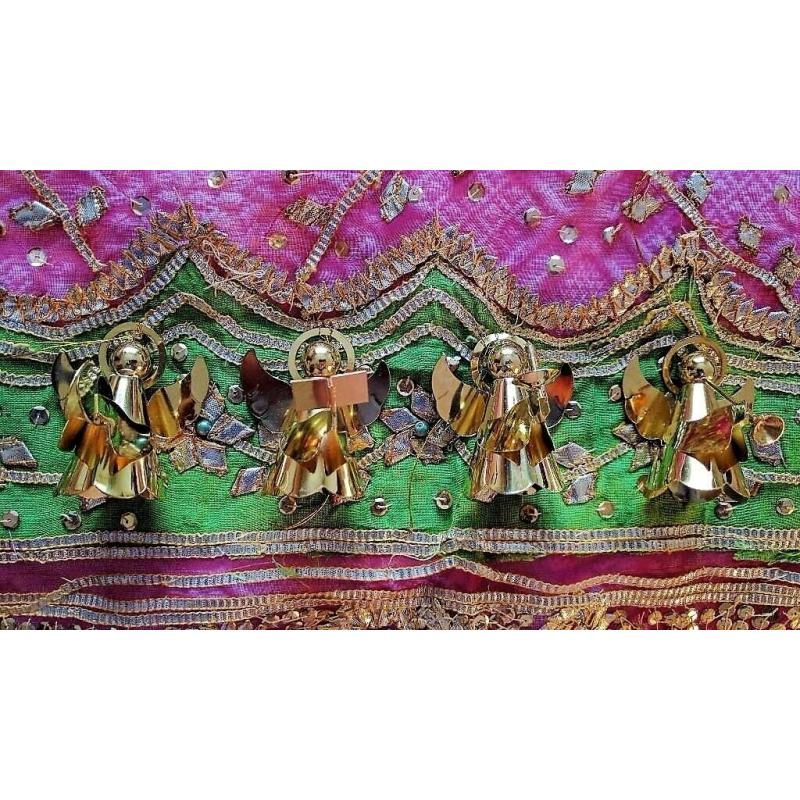 CHRISTMAS ANGEL SET GOLD 4 MUSICAL INSTRUMENTS Figurine Tableware Ornaments Metal Angels Decorations