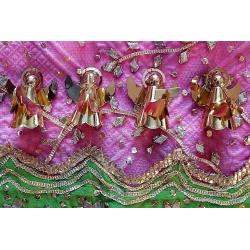 CHRISTMAS ANGEL SET GOLD 4 MUSICAL INSTRUMENTS Figurine Tableware Ornaments Metal Angels Decorations