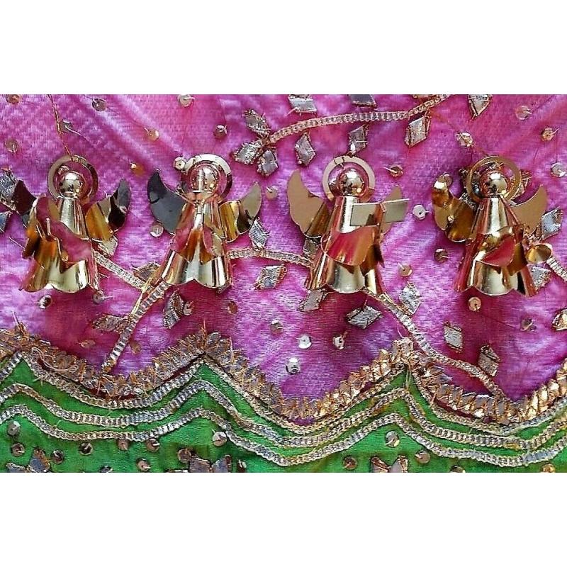 CHRISTMAS ANGEL SET GOLD 4 MUSICAL INSTRUMENTS Figurine Tableware Ornaments Metal Angels Decorations