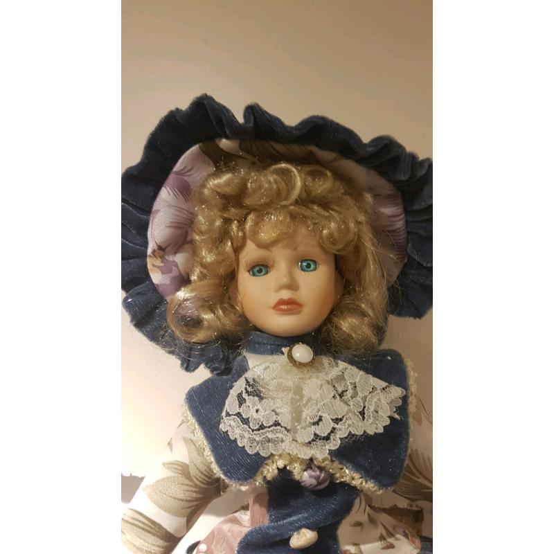 Porcelain Doll on Stand
