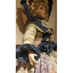 Porcelain Doll on Stand