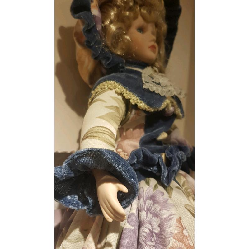 Porcelain Doll on Stand