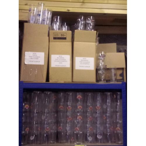 New & used pint glasses branded house bbq wedding party home bar man c