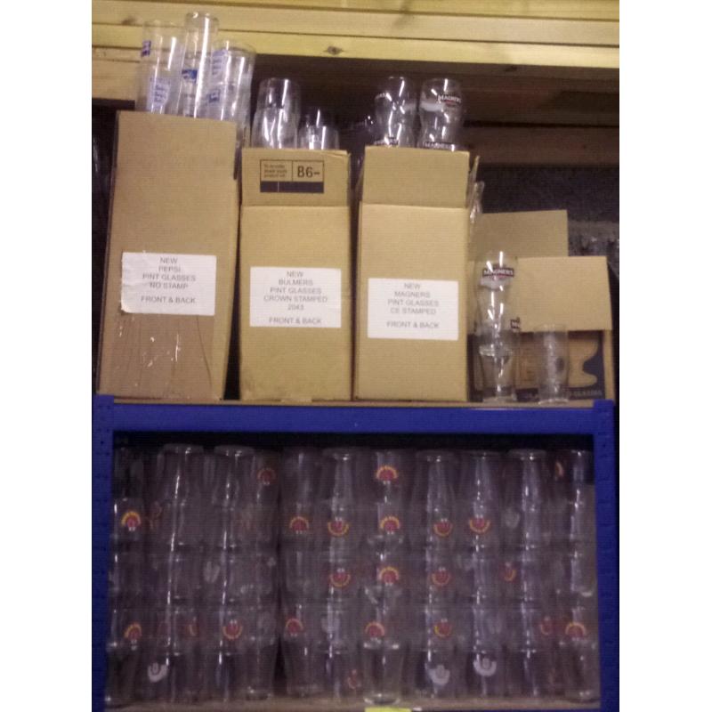 New & used pint glasses branded house bbq wedding party home bar man c