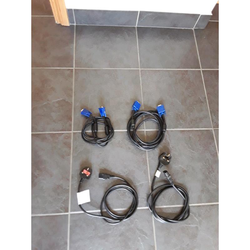 Power cable and VGA cable