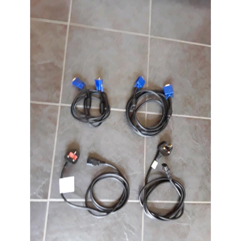 Power cable and VGA cable