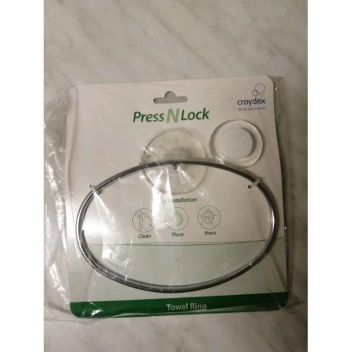 Press n lock towel ring brand new