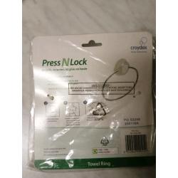 Press n lock towel ring brand new