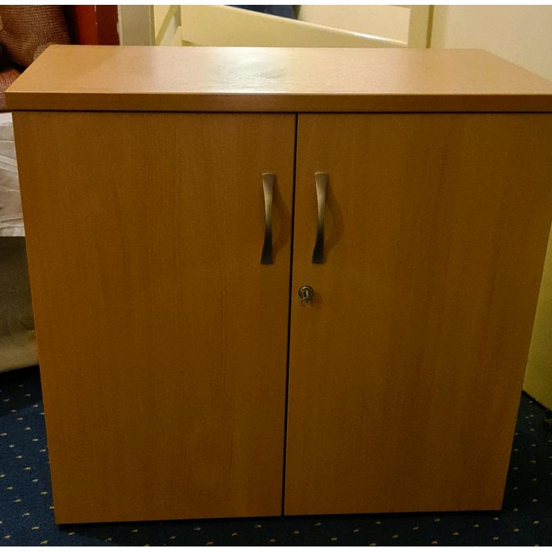 Desk High Office Storage Cupboard Lockable For Sale