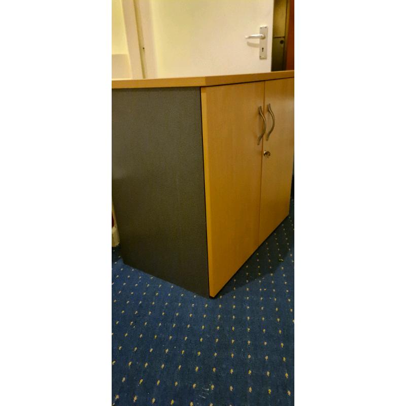 Desk High Office Storage Cupboard Lockable For Sale