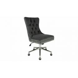 Home Princess Velvet Handleback Office Chair - Grey (329/8503) No281005