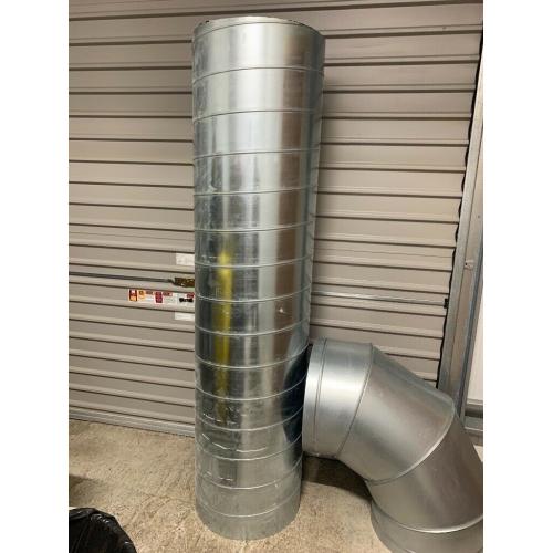 450mm stainless steel ducting 1.8m & 450mm stainless steel elbow for extraction unit