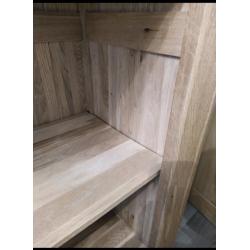 Natural Solid Oak Bookcase Tall Large Book case