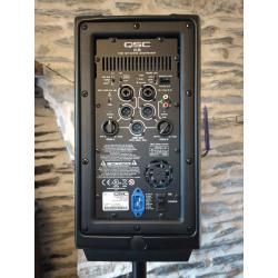 PA system: QSC K8s + The Box Pro Achat 112 Sub A speakers, Soundcraft EFX8 mixer, tote bags, stands
