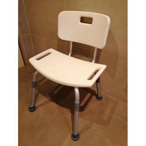 Shower seat with back rest