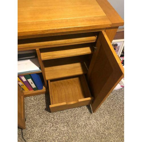 Light oak computer cabinet