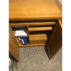 Light oak computer cabinet