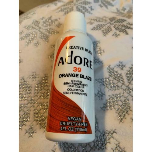 Orange semi-permanent hair dye