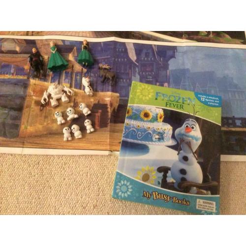 Disney Book Frozen Fever Storybook With 12 Figurines & Playmat