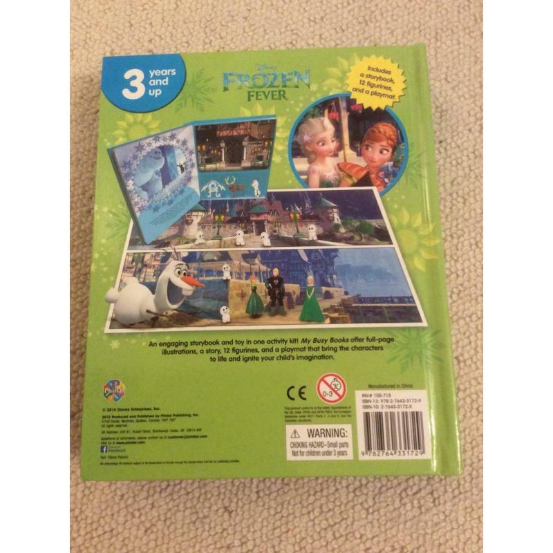 Disney Book Frozen Fever Storybook With 12 Figurines & Playmat