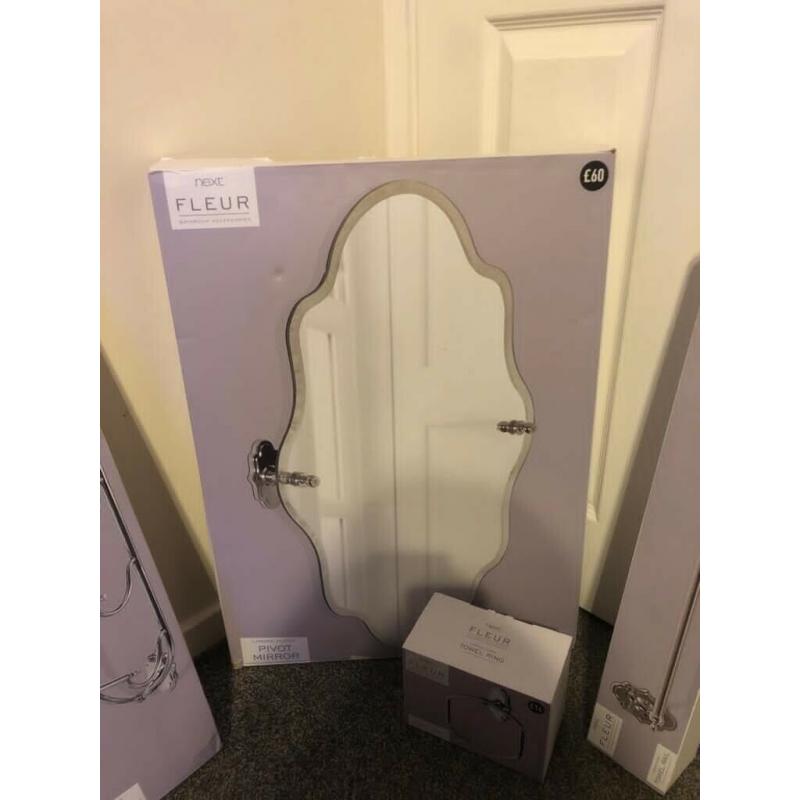 Brand New Fleur Range NEXT Bathroom Accessories set