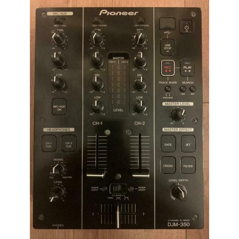 Pioneer DJM 350 DJM-350 DJM350 2 channel professional DJ mixer Usb compatible record your mixes