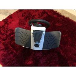 Xbox 360 steering wheel and pedals