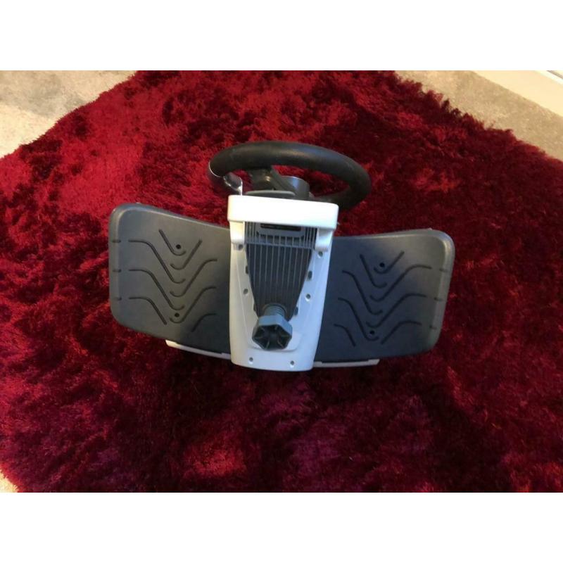 Xbox 360 steering wheel and pedals