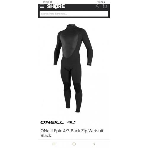 O'Neill used wetsuit size large only 3 months old