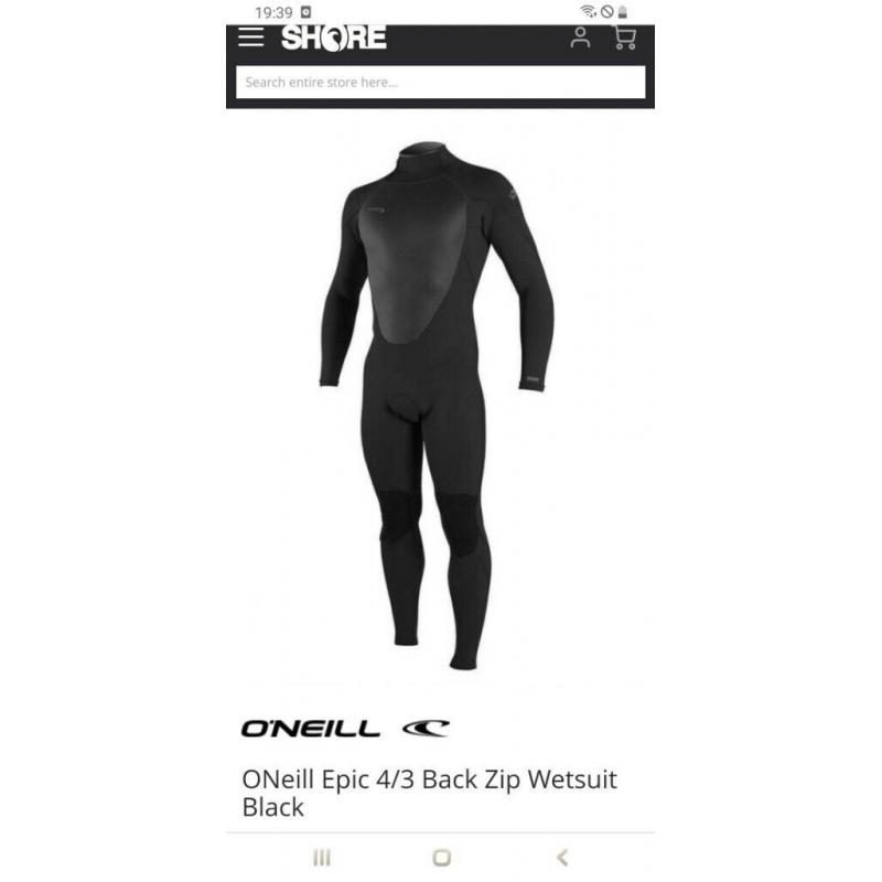 O'Neill used wetsuit size large only 3 months old