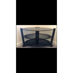 Black Glass TV Stand
