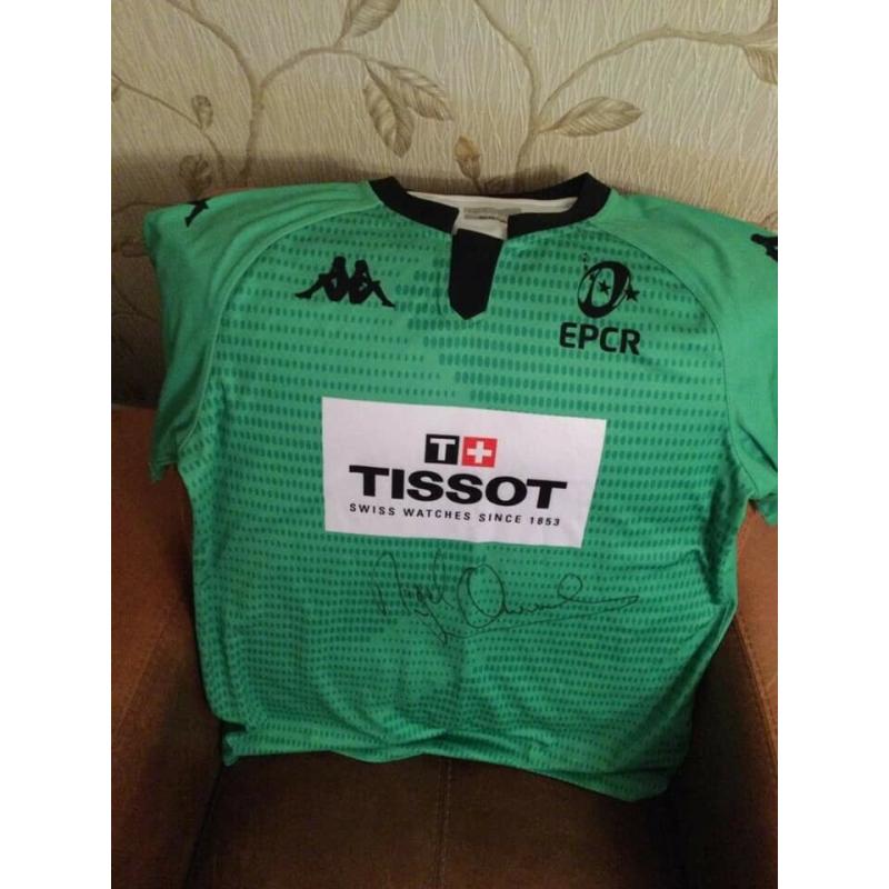 Signed Nigel Owen Referee European Rugby champions Cup jersey
