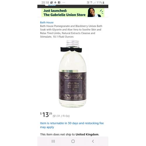 BNWT Bath House Pomegranate bath soak